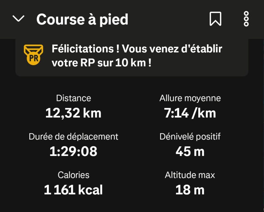 strava course des deux plages