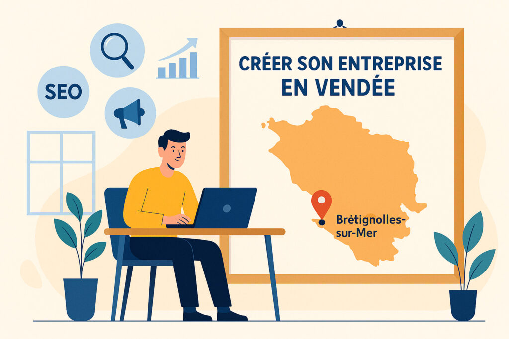 Coach accompagnant un futur entrepreneur dans la création d’entreprise en Vendée avec méthode et conseils pratiques.